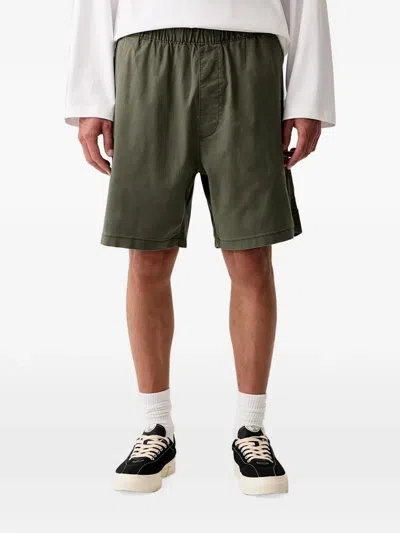 Levi's Boxer Elasticated-waist Logo-patch Shorts In Green