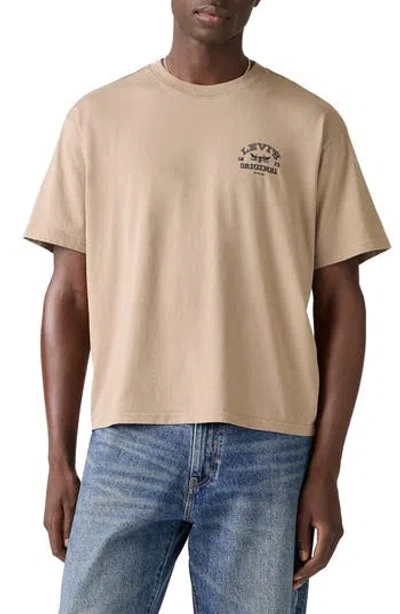 Levi's® Boxy Crop Cotton T-shirt In Neutral