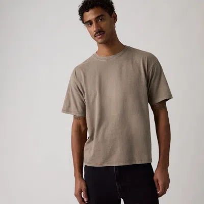 Levi's Boxy Short-sleeve Grunge Wash T-shirt In Brown