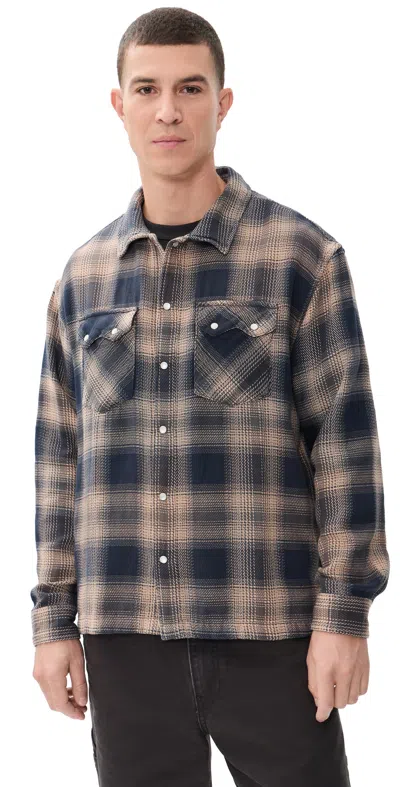 Levi's Boxy Western Shirt Pier 89 Plaid Blue/cream In Multi