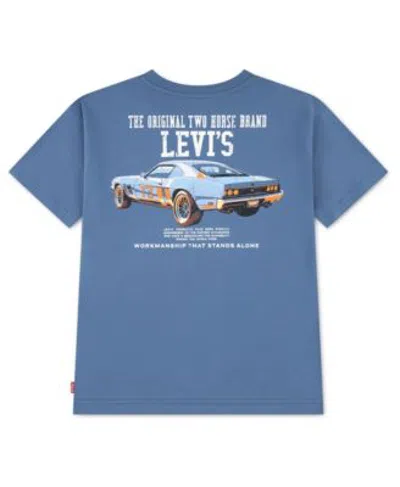 Levi's Kids' Levis Boys 2t 20 Rev The Engine Short Sleeve T Shirt In Moonlight Blue