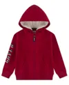 Levi's Boys 2t-7 Full Zip Fleece Hoodie In Red