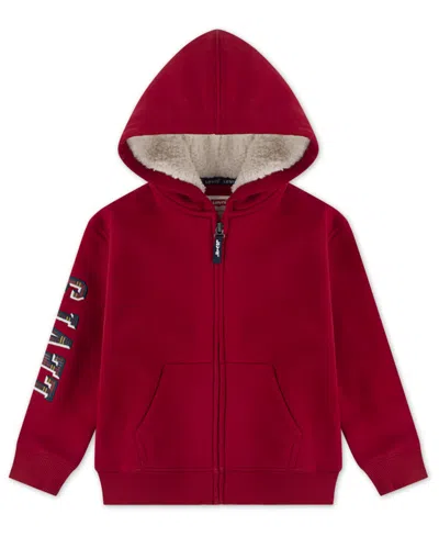 Levi's Kids' Boys 2t-7 Full Zip Fleece Hoodie In Red