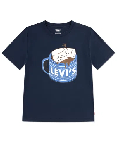 Levi's Kids' Boys 2t-7 Short-sleeve Graphic Hot Chocolate T-shirt In Blue