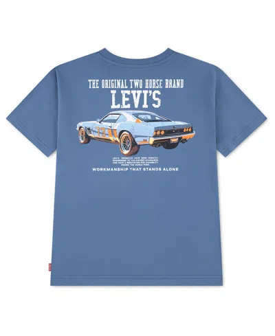 Levi's Kids' Boys' 2t-7 Rev The Engine Short-sleeve T-shirt In Moonlight Blue