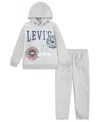 Levi's Boys 4-7 2 Piece Multi Hit Long Sleeves Hoodie And Joggers Set In Gray