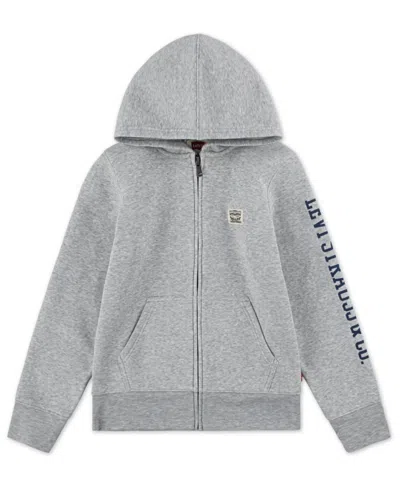 Levi's Kids' Boys 8-20 Full Zip Hooded Sweatshirt In Gray