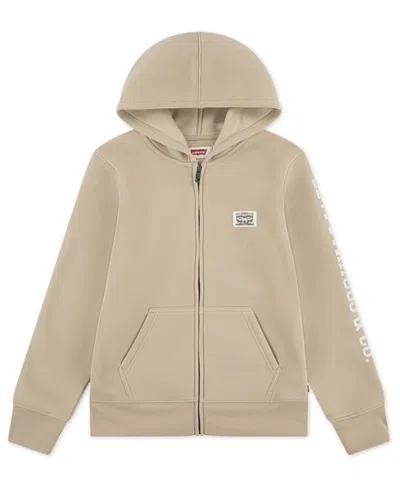 Levi's Kids' Boys 8-20 Full Zip Hooded Sweatshirt In Neutral