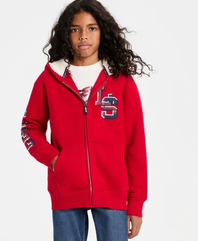 Levi's Kids' Boys' 8-20 Regular Fit Long-sleeve Hoodie In Red