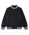 Levi's Boys 8-20 Shiny Mesh Lined Bomber Jacket In Black