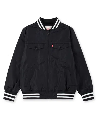 Levi's Kids' Boys 8-20 Shiny Mesh Lined Bomber Jacket In Black