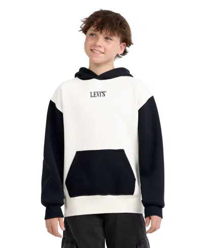 Levi's Kids' Boys' 8-20 Classic Color-block Kangaroo-pocket Hoodie In White