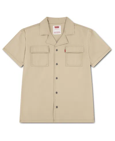 Levi's Kids' Boys' 8-20 Short-sleeve Utility Shirt In Neutral