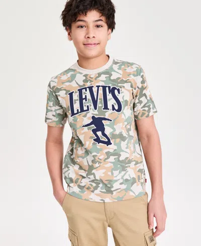 Levi's Kids' Boys' 8-20 Skate Camo Graphic T-shirt In Gray