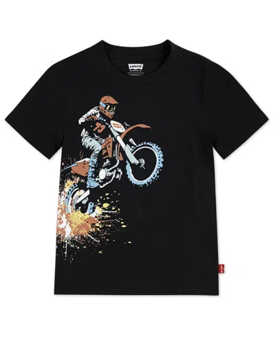 Levi's Babies' Boys Toddler 2t-4t One Wild Ride Graphic Print T-shirt In Black