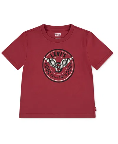 Levi's Babies' Boys Toddler 2t-4t Pedal To The Metal Short Sleeve T-shirt In Red