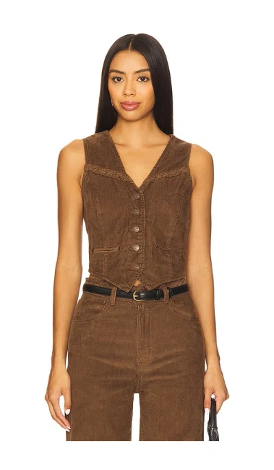 Levi's Braided Vest In Brown