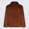 Levi's Brown Leather Jacket In Animal Print