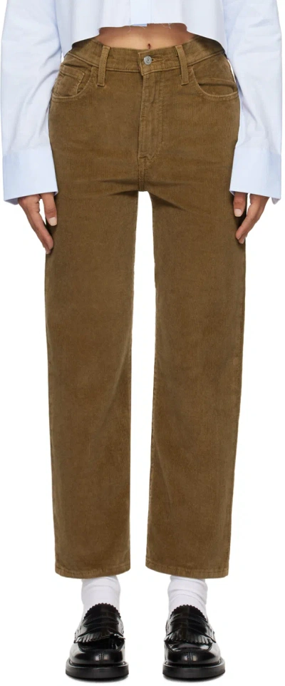 Levi's Brown Ribcage Straight Ankle Jeans In Ermine