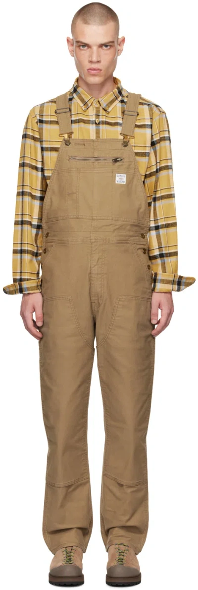 Levi's Brown Workwear Bib Overalls In Ermine