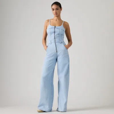 Levi's Bustier Jumpsuit In Blue