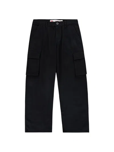 Levi's Kids' Button-fastening Cargo Pants In Black