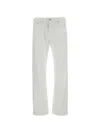 Levi's 501 Cotton Jeans In White With A Straight Leg In White