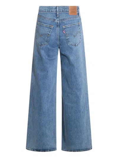 Levi's Button Wide-leg Jeans In Blue