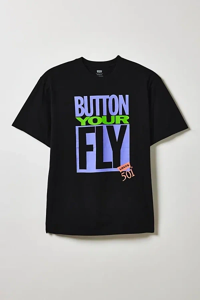 Levi's Button Your Fly Graphic Tee In Black, Men's At Urban Outfitters