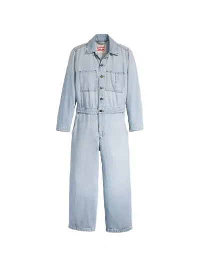 Levi's Buttoned Jumpsuit In Blue