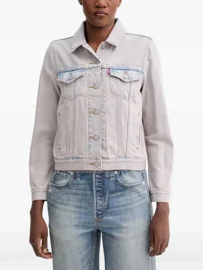 Levi's Button-up Denim Jacket In Gray