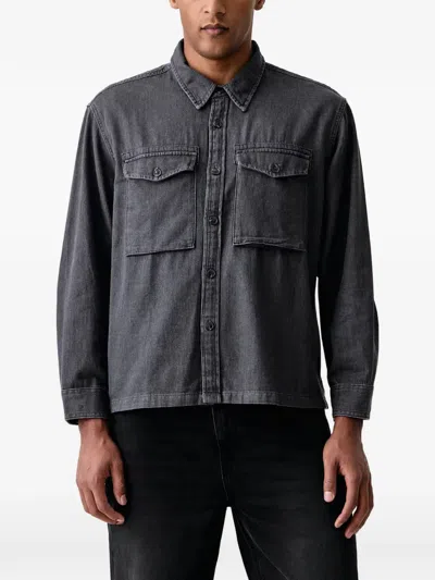 Levi's Button-up Pocket-detail Shirt In Gray