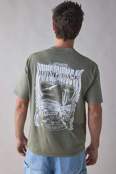 Levi's Cactus Graphic Tee In Olive, Men's At Urban Outfitters In Gray