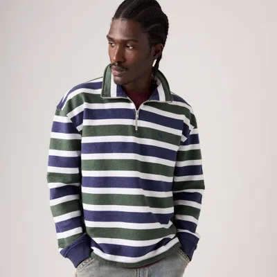Levi's Cameron Quarter Zip Sweatshirt In Green