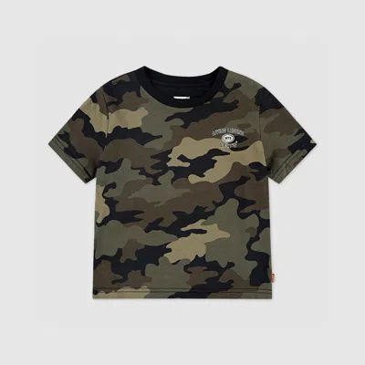Levi's Kids' Levis Camo Covered Tee Toddler Boys 2t-4t T-shirt 3t In Green