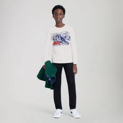 Levi's Kids' Canyon Longsleeve Tee Big Boys 8-20 T-shirt L In White