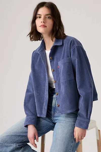 Levi's Celine Cozy Shacket In Blue