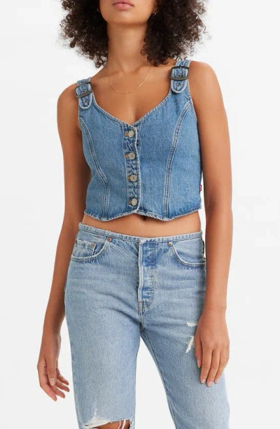 Levi's® Charlie Denim Crop Vest In Im Never Wrong