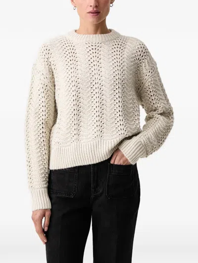 Levi's Charlotte Crew-neck Open-knit Sweater In Neutrals