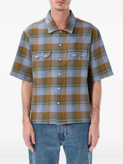 Levi's Levi S Checked Short-sleeve Shirt In Blue