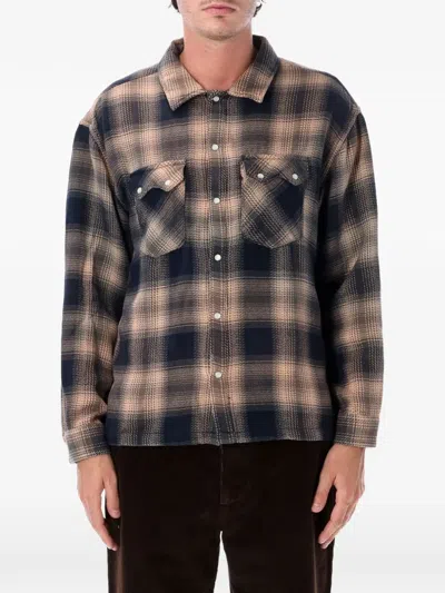 Levi's Check Cotton Shirt With Chest Flap Pockets In Multi