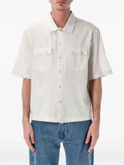 Levi's Check-pattern Short-sleeve Shirt In White