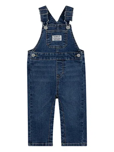Levi's Babies' Chest-pocket Brand-logo Dungarees In Blue