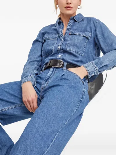Levi's Chest-pocket Buttoned Shirt In Blue