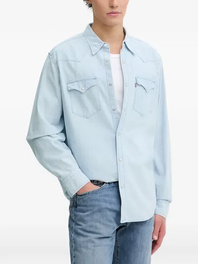 Levi's Chest-pocket Denim Shirt In Blue