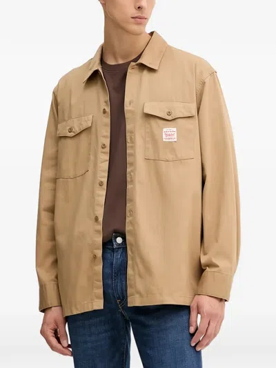 Levi's Chest-pocket Overshirt In Brown