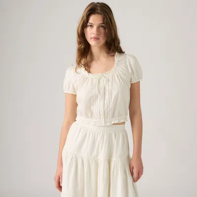Levi's Chiara Short-sleeve Blouse In Neutral