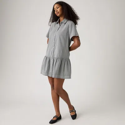 Levi's Cielle Short-sleeve Mini Dress In Gray
