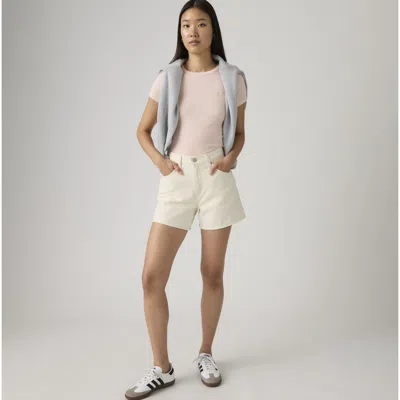 Levi's Cinch Mid Thigh Shorts In Neutral
