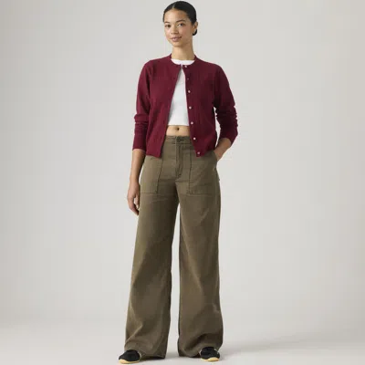 Levi's Cinch Wide Leg Fatigue Pants In Brown